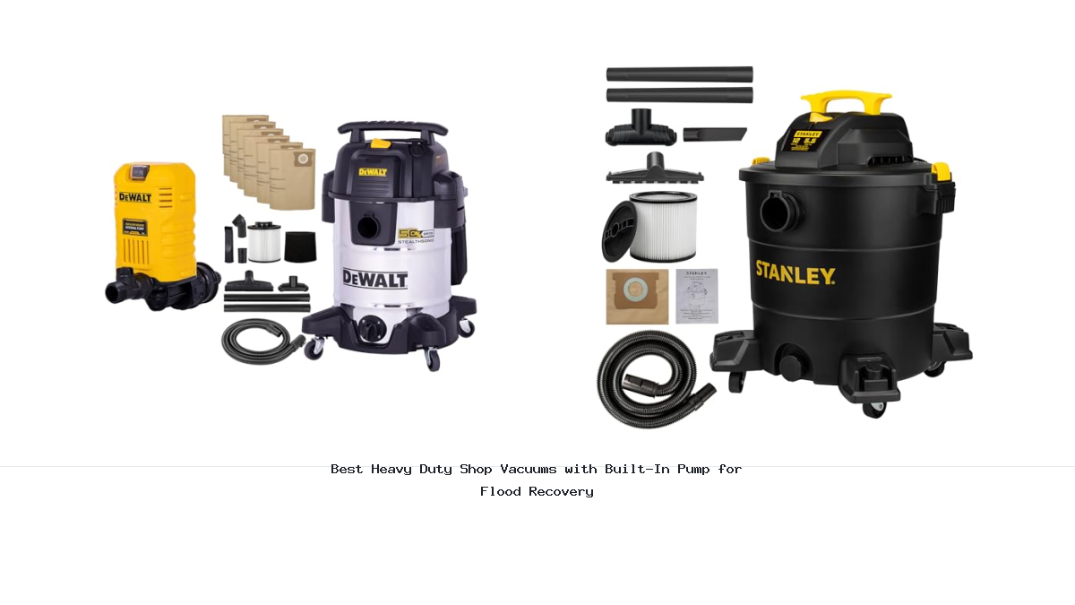 Best Heavy Duty Shop Vacuums with Built-In Pump for Flood Recovery