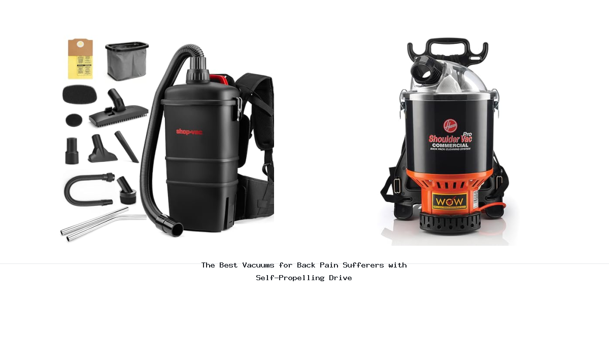 The Best Vacuums for Back Pain Sufferers with Self-Propelling Drive